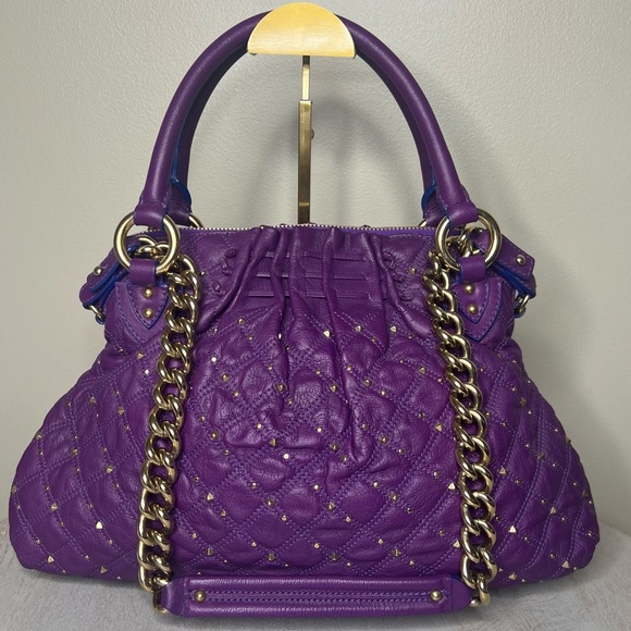 Marc Jacobs Stardust Cecilia Quilted Leather Studded Satchel - Picture 2 of 13